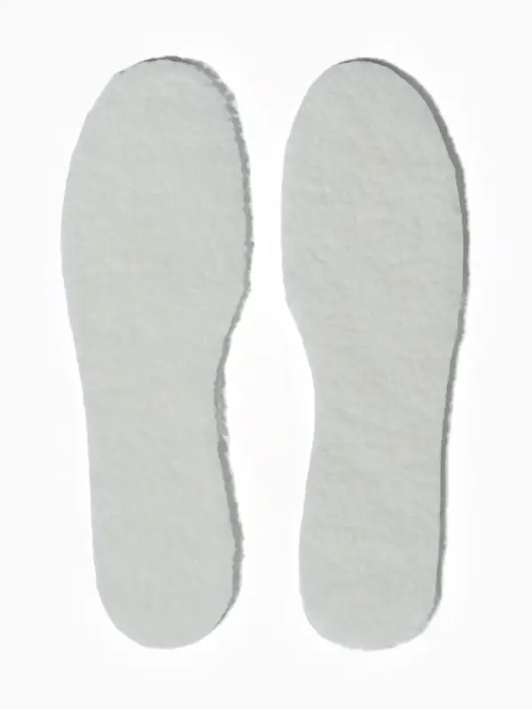 Стельки для обуви, утёпленные, двухслойные, универсальные, р-р RU до 46 (р-р Пр-ля до 46), 29 см, пара, белые