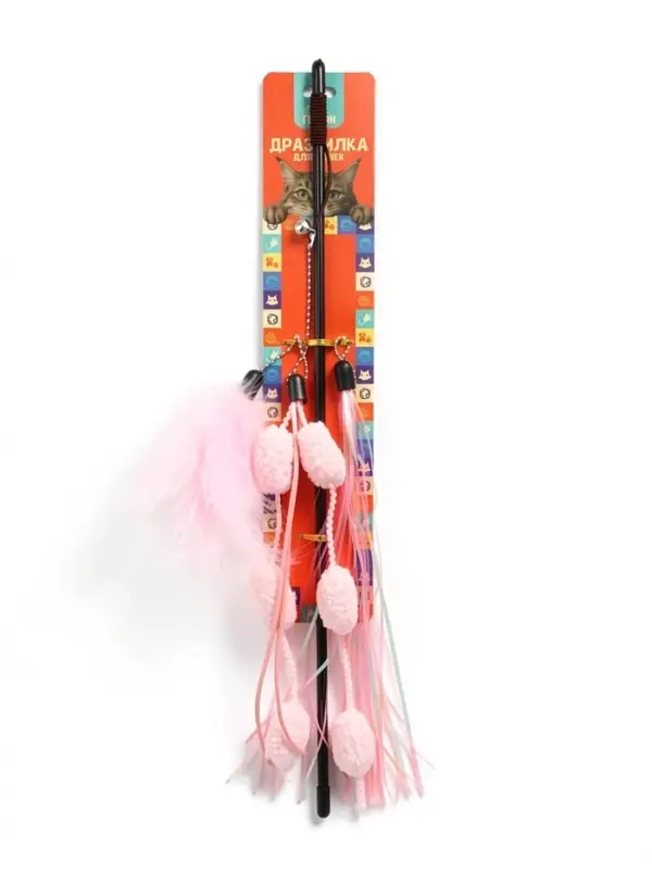 Дразнилка для кошек, с 3 сменными насадками