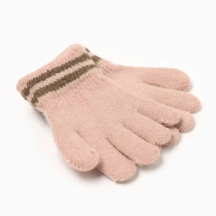Перчатки детские MINAKU, цвет пыльно-розовый, 13 см