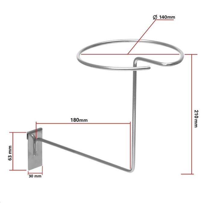 Кронштейн под шапку на сетку, d=14, цвет хром Кронштейн под шапку на сетку, d=14, цвет хром