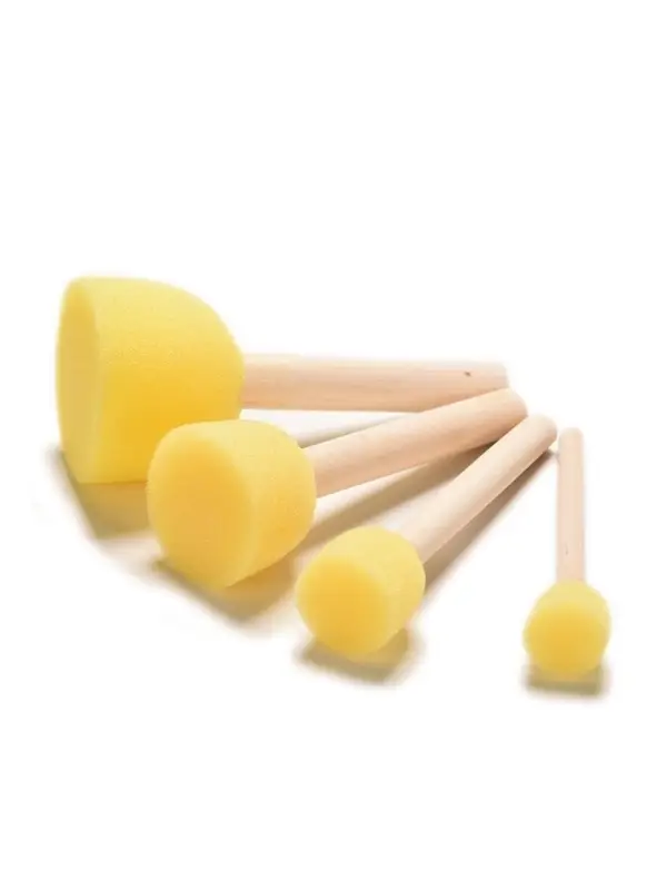 Набор кистей - спонжей, для рисования, 4 штуки