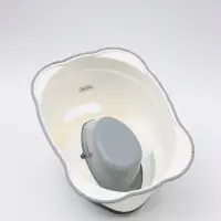 Горшок детский, антискользящий, белый, с серой съемной чашей
