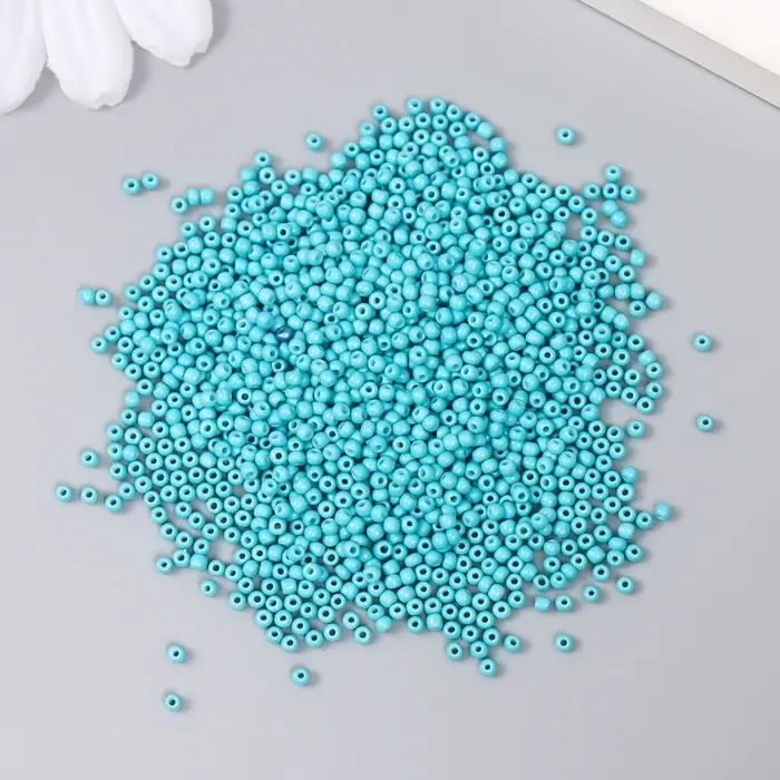 Бисер стекло 12/0  Бисер стекло 12/0 "Тёмно-бирюзовый" 15 гр
