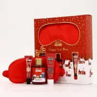 Подарочный набор новогодний: гель для душа, крем для рук, бальзам для губ, маска для сна, URAL LAB Подарочный набор новогодний: гель для душа, крем для рук, бальзам для губ, маска для сна, URAL LAB