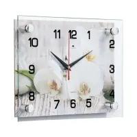 Часы настенные интерьерные &laquo;Спа. Белые орхидеи&raquo;, 20&times;26 см