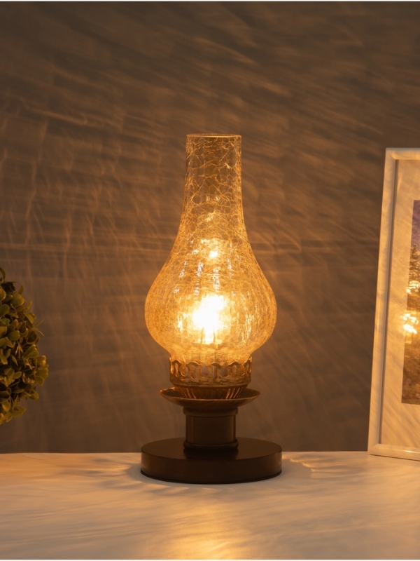 Лампа настольная BayerLux ЭКО Лампа настольная BayerLux ЭКО "Татьяна" 1х40Вт Е27 венге/мед 14х14х34см