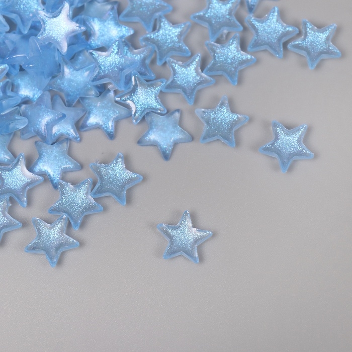 Декор для творчества акрил Декор для творчества акрил "Звёзды" синий светится в темноте набор 100 шт 0,9х0,9 см