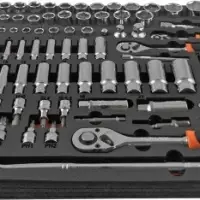 Набор головок торцевых 1/4", 3/8", 1/2"DR с аксессуарами в EVA ложементе 560x375 мм, 111 предметов,