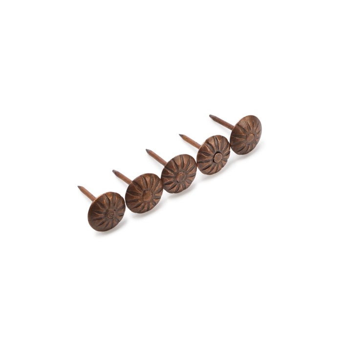 Гвозди ТУНДРА, декоративные, обивочные, фактурные, 11х16 мм, медь, 100 шт Гвозди ТУНДРА, декоративные, обивочные, фактурные, 11х16 мм, медь, 100 шт