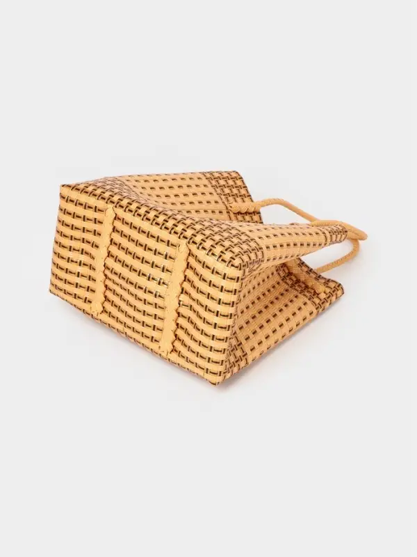 Сумка плетёная, 40&times;20&times;55 см, пластик, бежевая