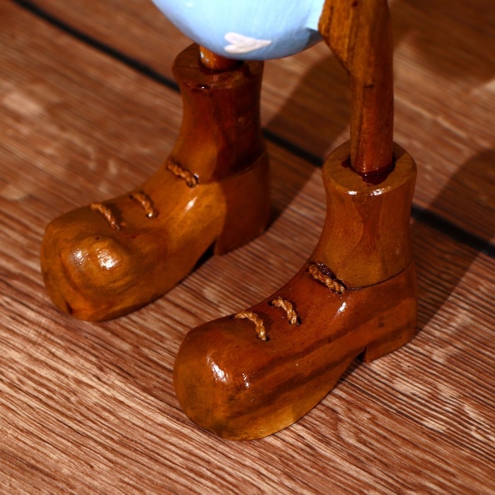 Сувенир "Утка в голубом" дерево 27 см