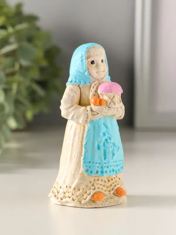 Фигурка гипс &laquo;Баба пасхальная&raquo;, 9&times;4 см