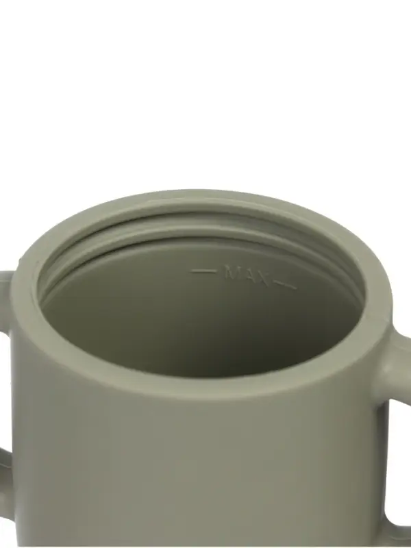 Поильник силиконовый с носиком, с ручками 6+ мес, 200 мл, серый, Крошка Я