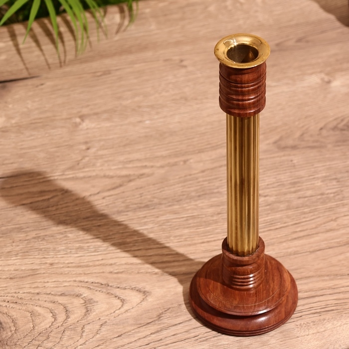 Подсвечник  Подсвечник "Гаррет" 25 см, дерево шишам