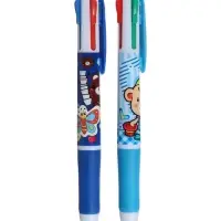 Ручка шариковая Calligrata, автоматическая, 4-цветная, корпус с рисунком, МИКС