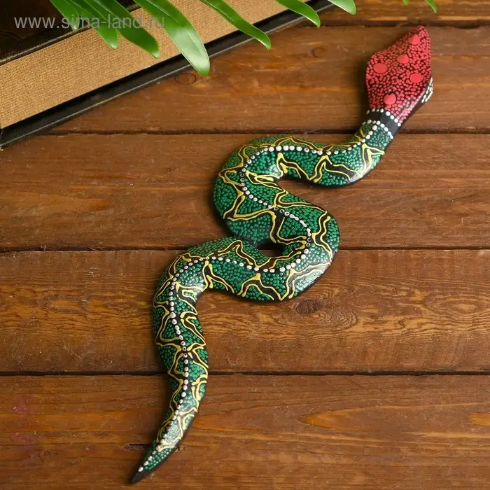 Сувенир  Сувенир "Змея узорная" дерево МИКС 31х9,5х1 см