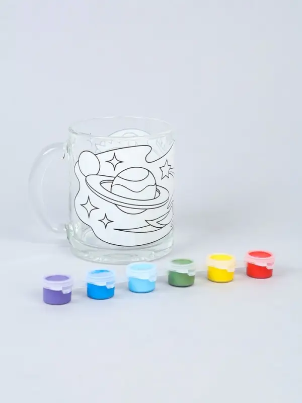 Кружка под роспись "Космическая" (краска в наборе)