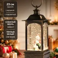 Светодиодная фигура &laquo;Снеговик и пингвин&raquo; 9&times;23&times;9 см, пластик, от батареек ААх3, USB, свечение тёплое белое