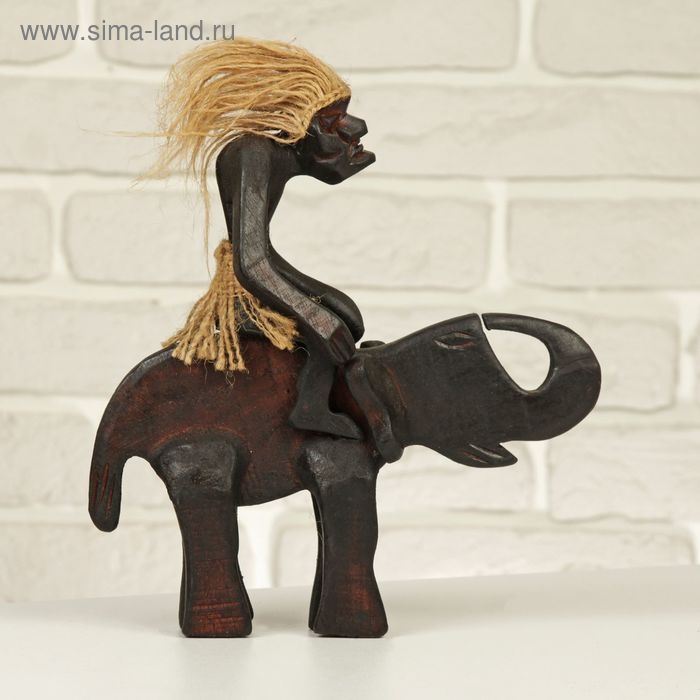 Сувенир «Абориген на слоне», 22 см, дерево Сувенир «Абориген на слоне», 22 см, дерево