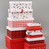 Коробка подарочная, набор 10 в 1 &laquo;С Новым годом&raquo;, 32.5&times;20&times;12.5 - 12&times;7&times;4 см