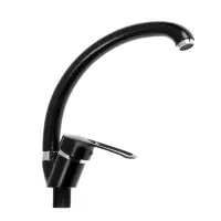 Смеситель для кухни ZEIN ZC2036, излив &laquo;Утка&raquo;, картридж керамика 40 мм, черный/хром