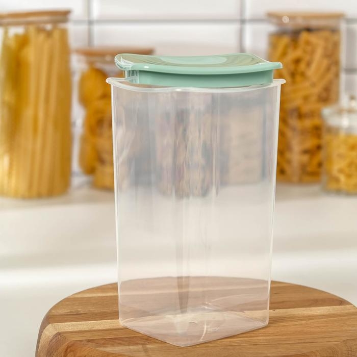 Ёмкость для сыпучих продуктов, 1,9 л, пластик, фисташковая Ёмкость для сыпучих продуктов, 1,9 л, пластик, фисташковая