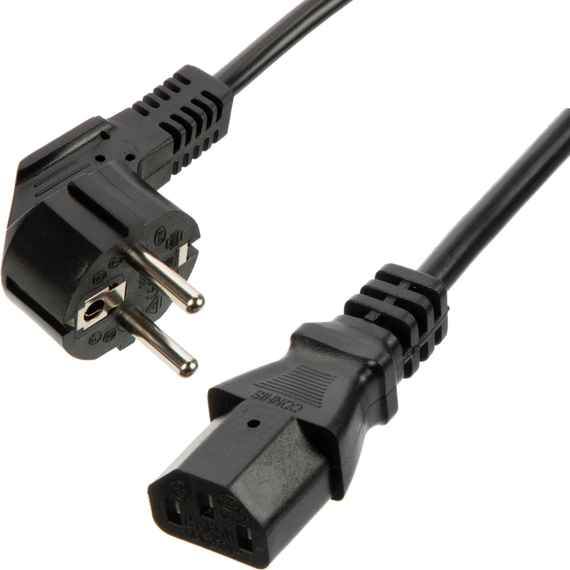 Кабель питания Euro-C13 (F), 10А, 0,75мм2, 1.8м, чер (OPC001)