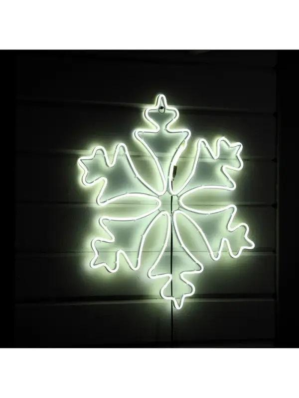 Неоновая фигура &laquo;Снежинка&raquo;, 56 см, 560 LED, 220 В, свечение белое