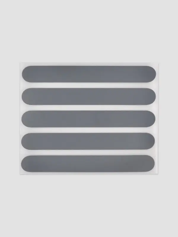 Светоотражающая термонаклейка &laquo;Полосы&raquo;, 12&times;1.5 см, 5 шт. на листе, серая