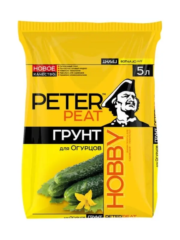 Грунт для Огурцов "PETER PEAT", линия Хобби, 5 л