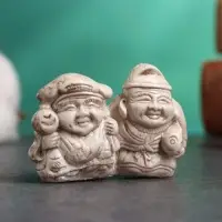 Фигурка &laquo;Дайкоку и Эбису&raquo;, слоновая кость, 6&times;3&times;4 см