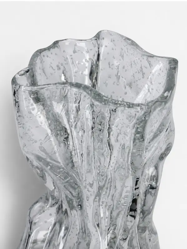 Ваза для цветов &laquo;Флаулер&raquo; мешок (люминесцентный рисунок), 23&times;12 см, стекло, прозрачная