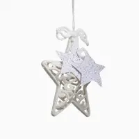 Ёлочная игрушка &laquo;Зимнее волшебство. Звезда в кружевах&raquo; пластик, 10&times;10 см, белый