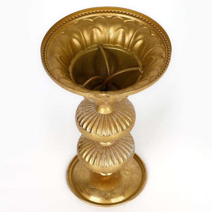 Подсвечник металл «Ярусы» для одной свечи 16 х 16 х 25 см