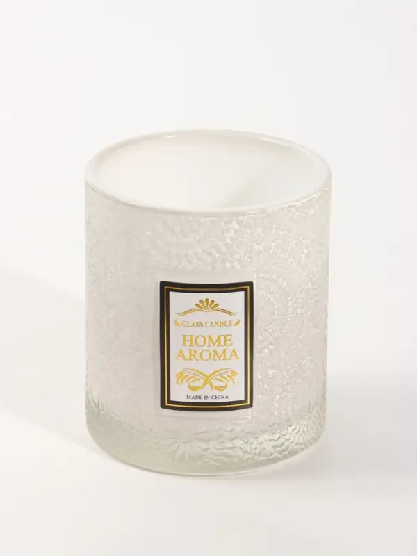 Свеча ароматическая в стекле HOME AROMA 200 г, 8.5&times;8.5&times;10 см, белый мускус