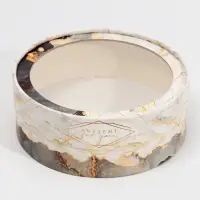 Коробка для макарун, кондитерская упаковка тубус с окном, &laquo;Мрамор&raquo; 16&times;16&times;5 см