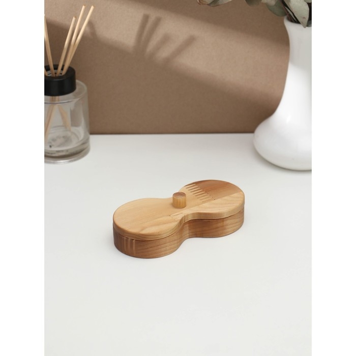 Набор для специй с крышкой Adelica, для соли и перца, пропитано маслом, 12,5×6×2,5 см, берёза Набор для специй с крышкой Adelica, для соли и перца, пропитано маслом, 12,5×6×2,5 см, берёза