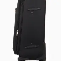 Чемодан на колёсах TEXTURA, кодовый замок, текстильный, с увеличением, 36&times;25&times;58 см, 20", чёрный