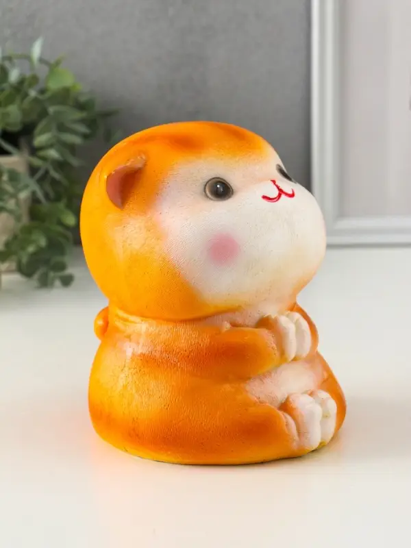 Копилка Копилка "Кот Дзен" рыжий, 16х14х14,5 см