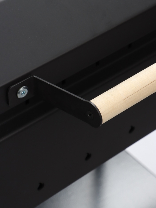 Мангал GrilMe, 35 х 115 х 83 см, сталь 2 мм, 2 полки, колёса