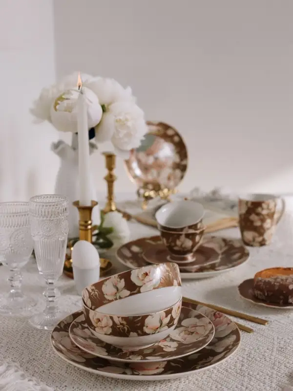 Салатник WY Pink O'hara, фарфор, 600 мл, d=14 см, бежевый