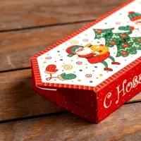 Подарочная коробка «Конфета танцы дляелкой» новогодняя упаковка, 10×20×4.3 см