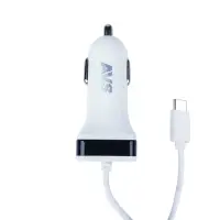 Автомобильное ЗУ AVS UC-443, 1 USB + кабель Type-C, 2.4 А, 12 Вт (A78701S)