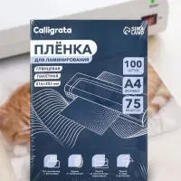 Пленка для ламинирования A4, 100 штук, глянцевая, 75 мкм, 216&times;303 мм