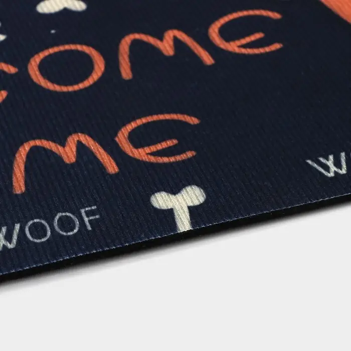 Коврик придверный Доляна &laquo;Корги&raquo;, влаговпитывающий, без окантовки, 39&times;59 см, чёрный