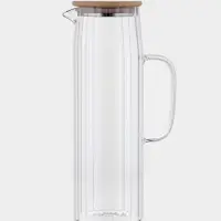 Кувшин "Эко.Дольки" 1500 мл, 9×14×28 см, с бамбуковой крышкой Кувшин "Эко.Дольки" 1500 мл, 9×14×28 см, с бамбуковой крышкой