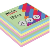 Бумага для заметок с клеевым краем 76х76 мм, 400 л, 8 цв в асс