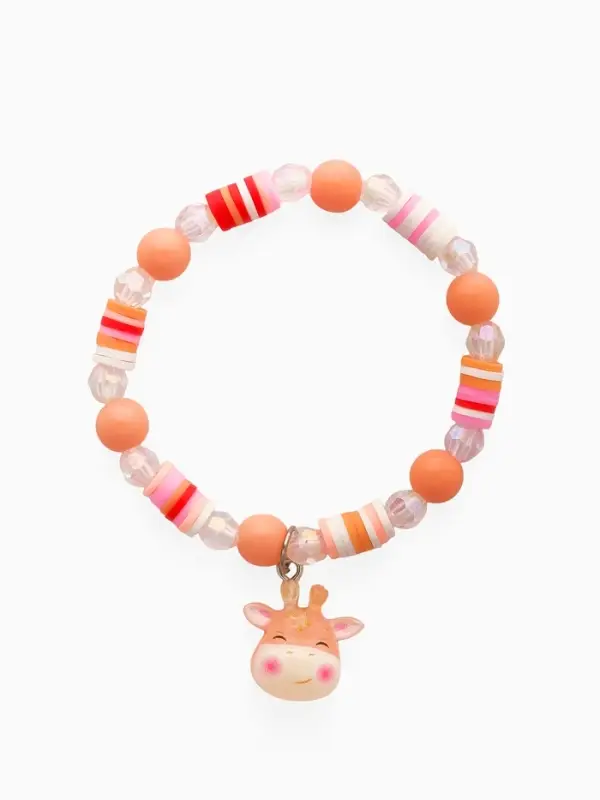 Браслет детский &laquo;Выбражулька. Жираф с бусинами&raquo;, d=6 см, разноцветный
