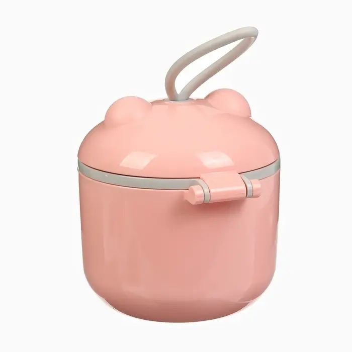 Контейнер для детского питания Мишка 1, 250 мл, розовый
