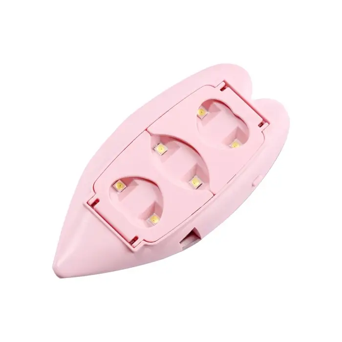 Лампа для маникюра LUF-09, UV/LED, 6 диодов, 6 Вт, USB, розовая